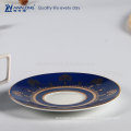 Синяя полоса королевского дизайна Высокое качество фарфора кости Китай чашка чая кофе и блюдце Set